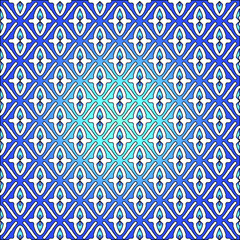 Geometric vector pattern with azure and blue gradient. simple ornament for wallpapers and backgrounds.