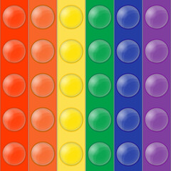 Pop it (popit). Seamless pattern. Sensory antistress toy. Trend. For background and print.