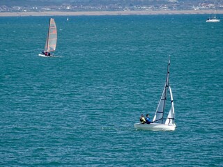 sailboats on the sea