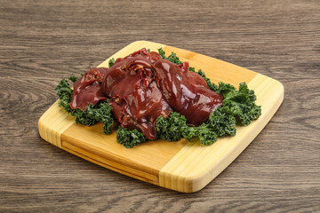 Raw chicken liver for cooking
