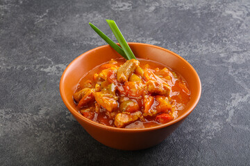 Meat goulash with vegetables