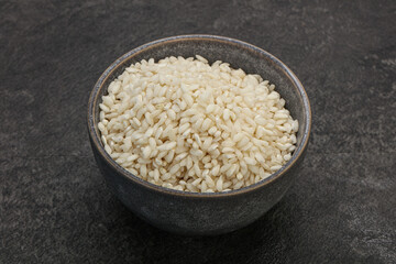 Raw arborio rice for Risotto