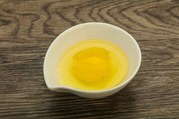 Raw Chicken egg in the bowl