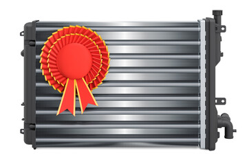 Fototapeta premium Car radiator with best choice badge, 3D rendering