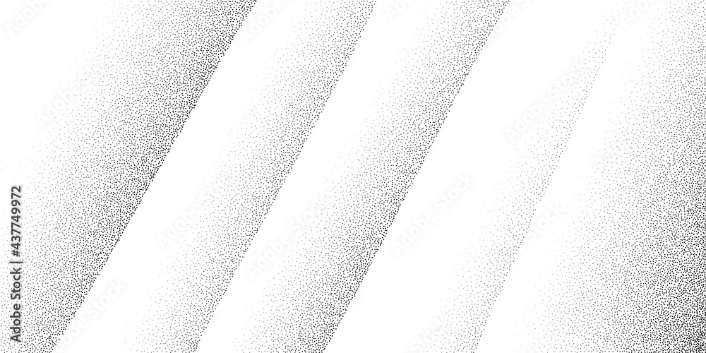 Canvas Prints dotwork diagonal stripes pattern. black noise stipple dots. sand grain effect. black dots grunge ban