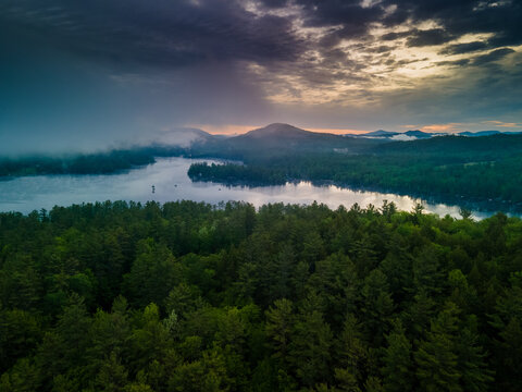 Lake and Mountains
