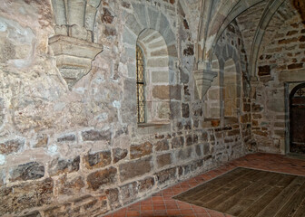 Fototapeta na wymiar Dark corner in an old castle.