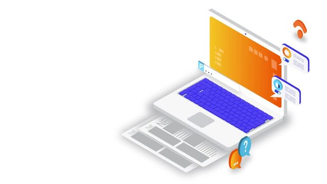 concepto isom&eacute;trico de estrategia de marketing para banner y sitio web. Plantilla de p&aacute;gina de destino