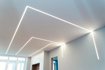 light lines in apartment design house building