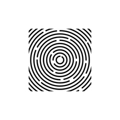 Fingerprint Biometric. Logo. Touch id scanner. Access granted/denied. Concept. Vector illustration