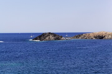 Fototapeta na wymiar Sea shore at the Cap de Creus at the Mediterranean Sea in Catalonia