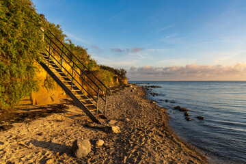 Fototapeta na wymiar The Baltic Sea Coast with the beach and cliffs in Klein Zicker, Mecklenburg-Western Pomerania, Germany