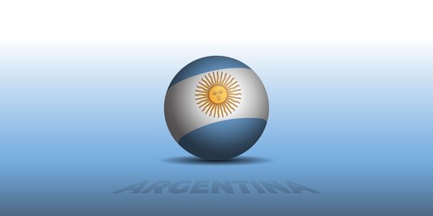 Argentina Independence Day template design with Argentina ball flag