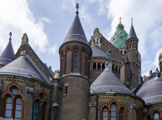 Fototapeta na wymiar view of the cathedral of Saint Bavo in Haarlem