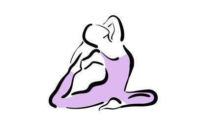 pictures depict various yoga poses