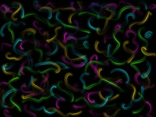 Abstract neon multicolored background on black.  Abstract colorful texture for web-design, website, presentations, digital printing, fashion or concept design.