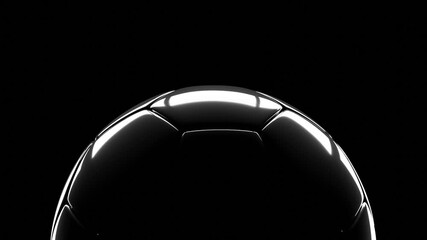 Realistic soccer ball. Soccer concept. 3d looping animation - Powered by Adobe