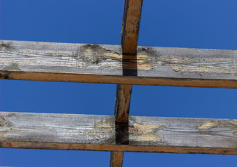 Naklejka premium old wooden fence