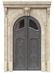 Entrance classic doors for the house