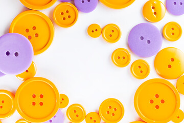 Fototapeta premium colorful Acrylic buttons in white background