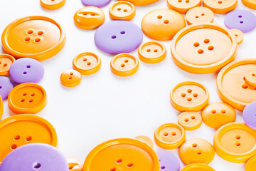 colorful Acrylic buttons in white background