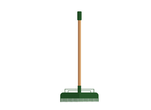 Illustration of rakes for cleaning. Garden tools.
