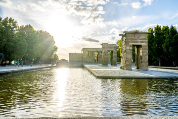Obraz premium Temple of Debod Cuartel de la Montaña Park Madrid Spain October 2015