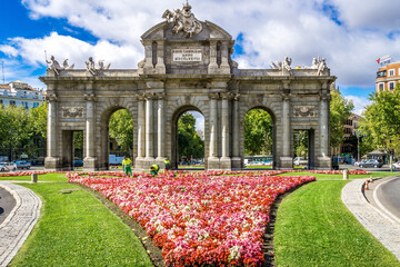 Obraz premium Carlos III Monument Plaza la Independencia Madrid Spain October 2015