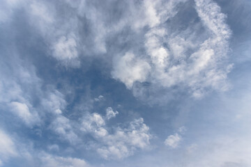 White clouds on a blue sky