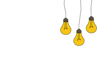 Idea concept background. Glowing yellow light bulb as inspiration concept. Light sign ideas. light bulb icon. Bulb light idea. Creative idea in bulb shape. Bulb icons with idea. New idea