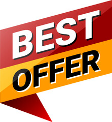 best offer. Banner for business, marketing and advertising. Vector illustration. simple clip art vector illustration. 
