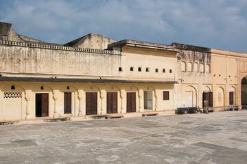 Courtyard inside the Amber Fort. Amer, India.