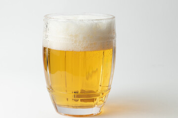 glass of beer isolated on white background