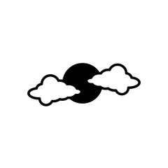 cloudy sun icon, suitable for web icons and nature icons