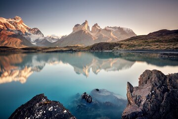 Amazing natural wonders of Patagonia, Chile, Argentina. Fitz Roy, Torres del paine, Cerro Torres.
