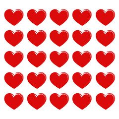Brush heart pattern. Love background