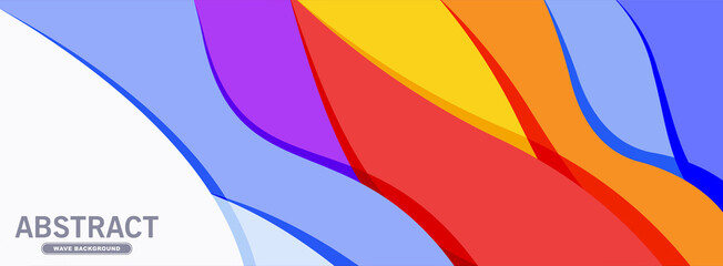 Colorful abstract wave background