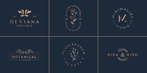 Minimalist beauty flower logo bandge © suneo_99