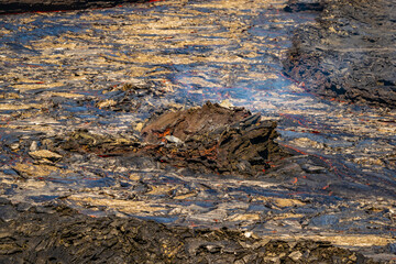 Iceland Volcano Volcanic Eruption with lava at Fagradalsfjall, Reykjanes Peninsula