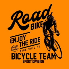 Road Bike T shirt graphic