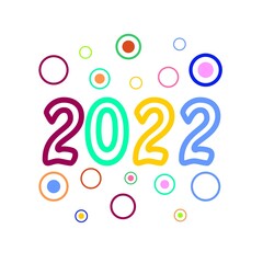 2022 new year text design