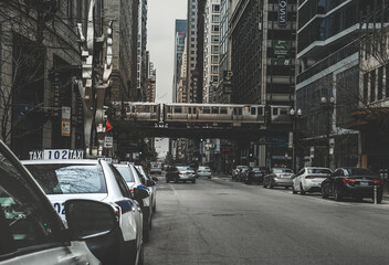 Taxi in Chicago city