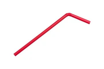 Foto op Plexiglas Red straw isolated on white background © amstockphoto