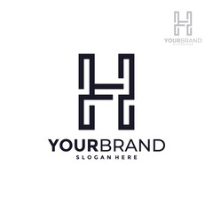 Abstract letter H logo design template