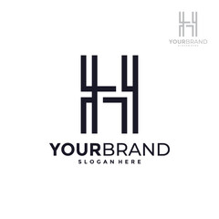 Abstract letter H logo design template