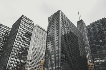 Modern Buildings in Chicago. Architecture detais of Chicago
