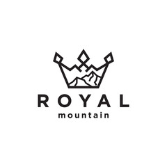 Fototapeta premium Royal mountain logo design premium vector