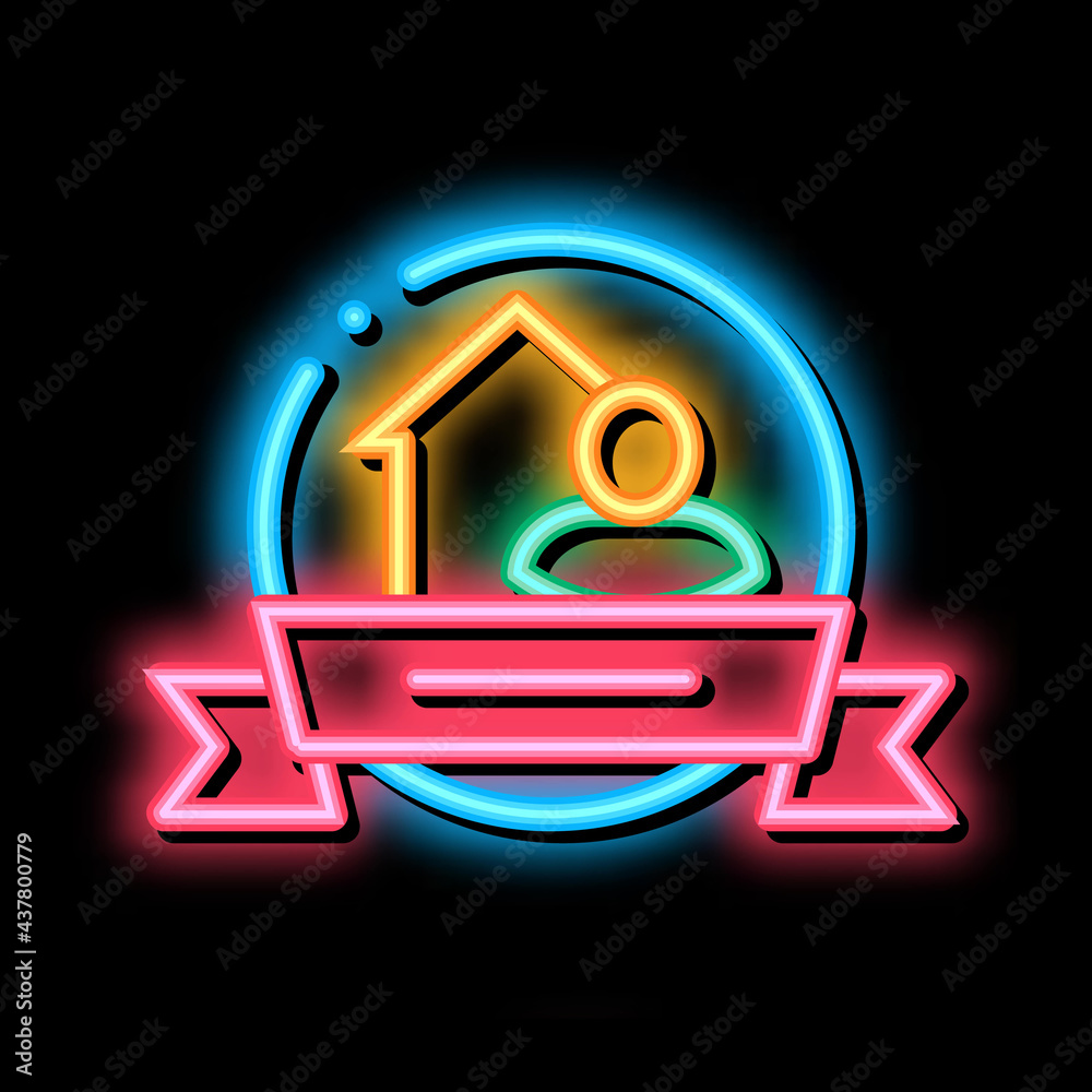 Wall mural brewer logo label neon light sign vector. glowing bright icon brewer logo label sign. transparent sy