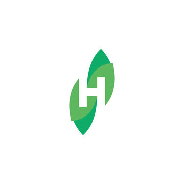 logo design of initial letter H. initial letter H leaf. leaf logo. nature logo. a unique, exclusive, elegant, professional, clean, simple, modern logo. It would be perfect for your company
