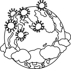 This is a illustration of Environmentally polluted earth